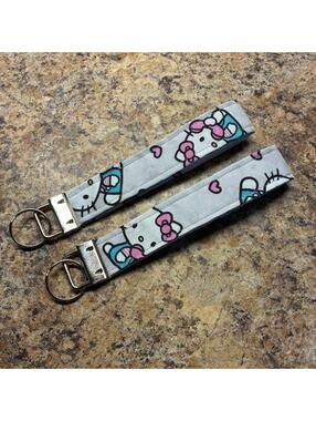 Handmade Cotton Wristlet Key Fob